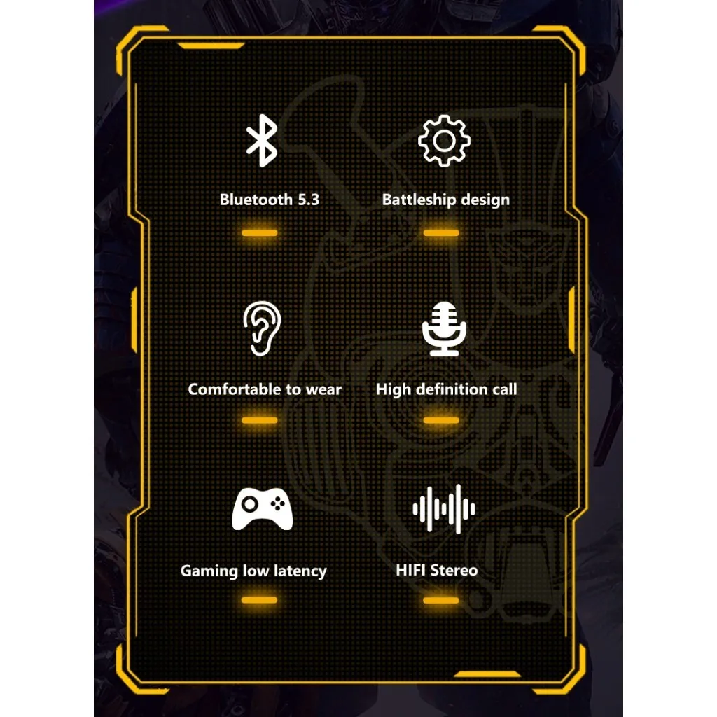 Fone De Ouvido Bluetooth 5.3 HIFI Estéreo Sem Fio Earbud Com Microfone HD Redução De Ruído Esportivo - Image 6