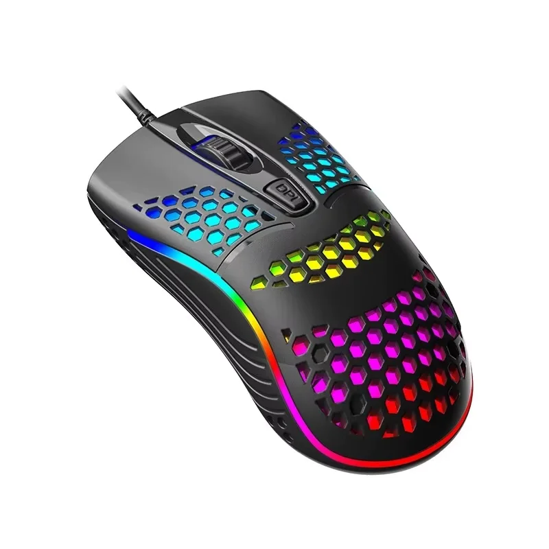 Mouse óptico para jogadores de alta precisão USB Wire RGB LED para jogos, iluminação personalizável, design ergonômico durável - Image 8
