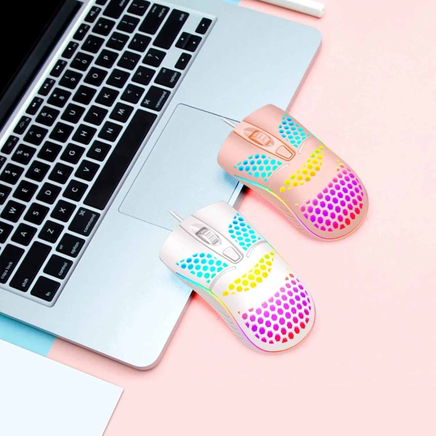 Mouse óptico para jogadores de alta precisão USB Wire RGB LED para jogos, iluminação personalizável, design ergonômico durável - Image 5