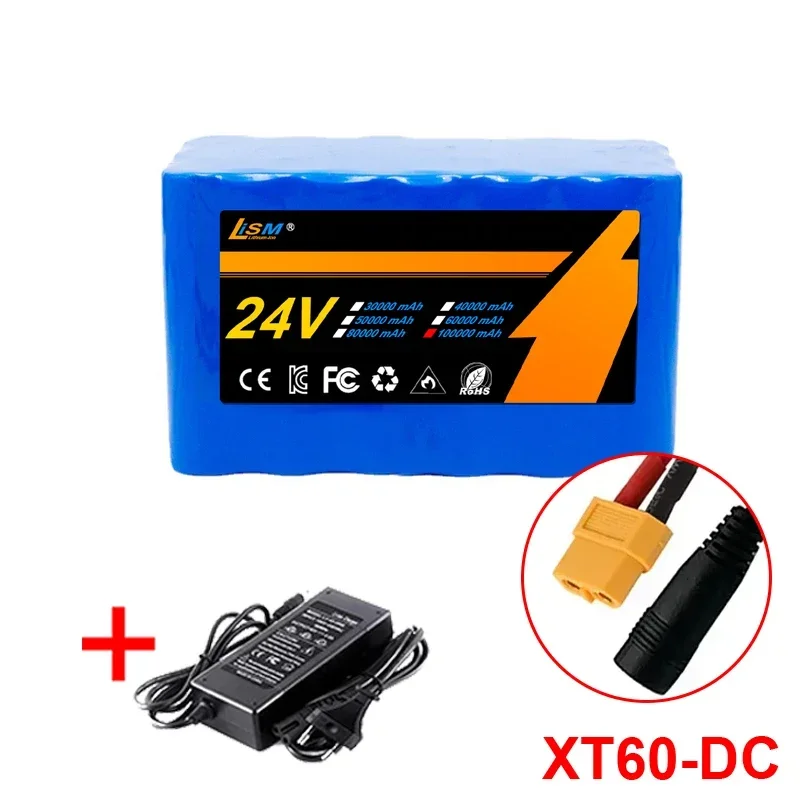 Bloco da bateria do íon do lítio com carregador, 24V, 100Ah, 7s3p, 18650, 29.4V, 2A - Image 10