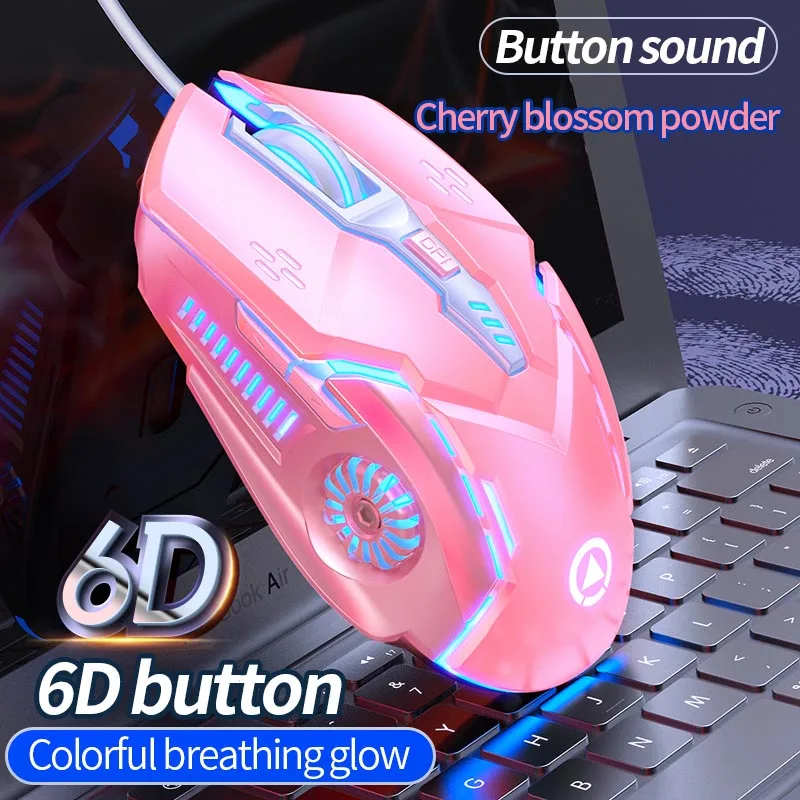 Mouse com fio ergonômico, RGB Mute, LED retroiluminado, 3200dpi, 6 botões, G5, USB, Mecânico, PC, Laptop, Computer Gamer - Image 7