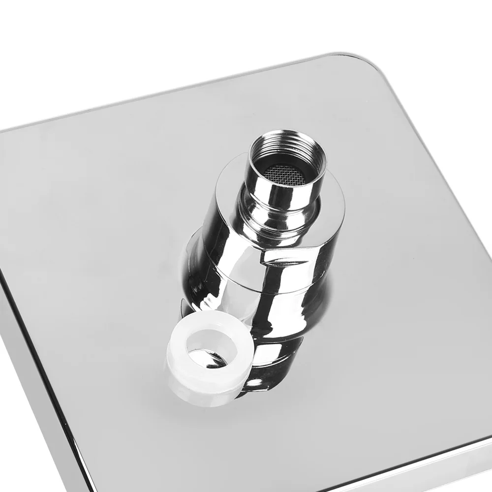 Praça Fixa Cabeça de Chuveiro LED, Ultra-Quiet precipitação Top Spray, 3 cores, Sensor de temperatura, 7 cores, mudança gradual - Image 5