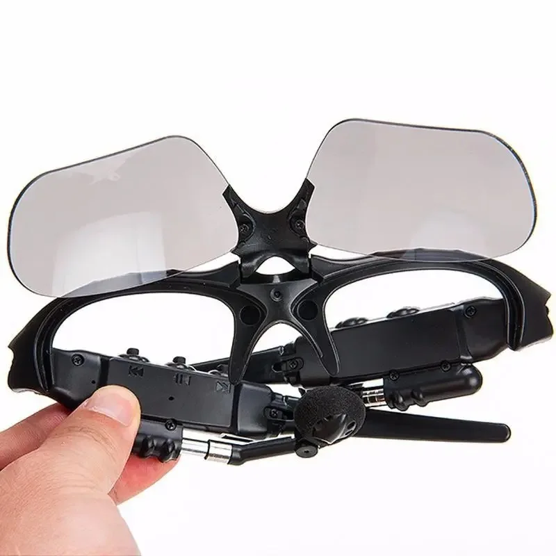 Toptrek esportes estéreo sem fio bluetooth ciclismo óculos de sol 5.0 fone telefone polarizado condução óculos de sol equitação olho - Image 6