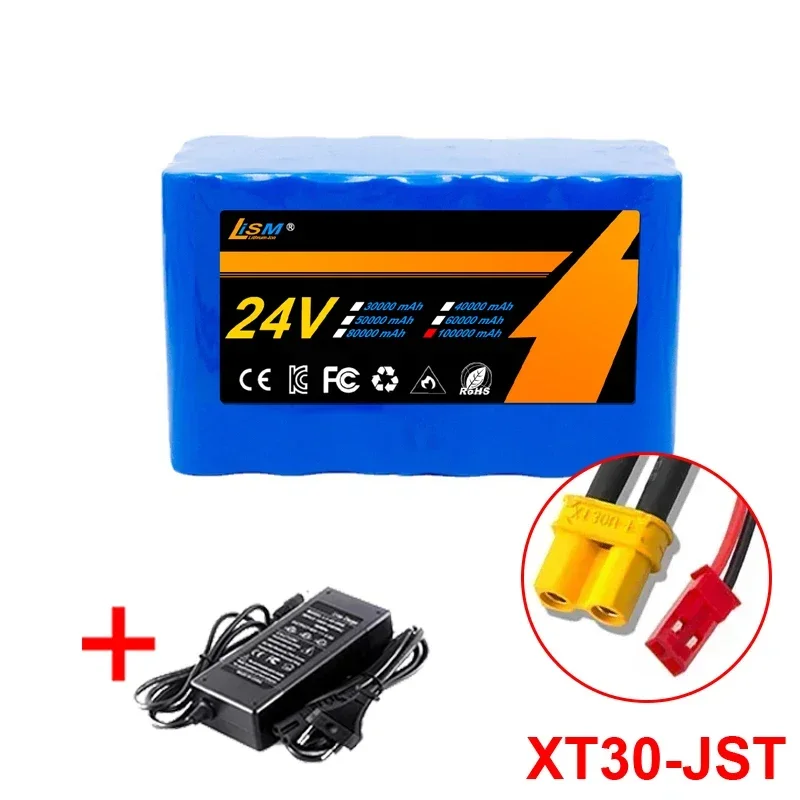 Bloco da bateria do íon do lítio com carregador, 24V, 100Ah, 7s3p, 18650, 29.4V, 2A - Image 12