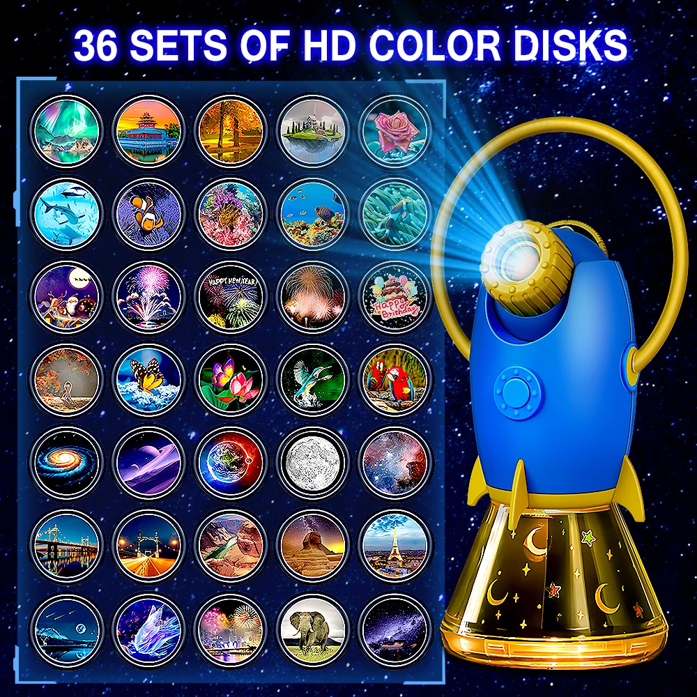 LED Galaxy Night Light Projetor com Bateria, Starry Sky Night Lamp, Rotação de 360 °, Quarto das Crianças, Quarto de Casa, Kids Birthday Toys - Image 3