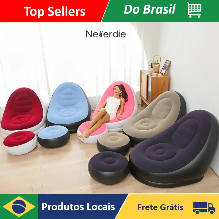 Sofá Poltrona Descanso Portátil Inflável Ultra Lounge – Neverdie Store